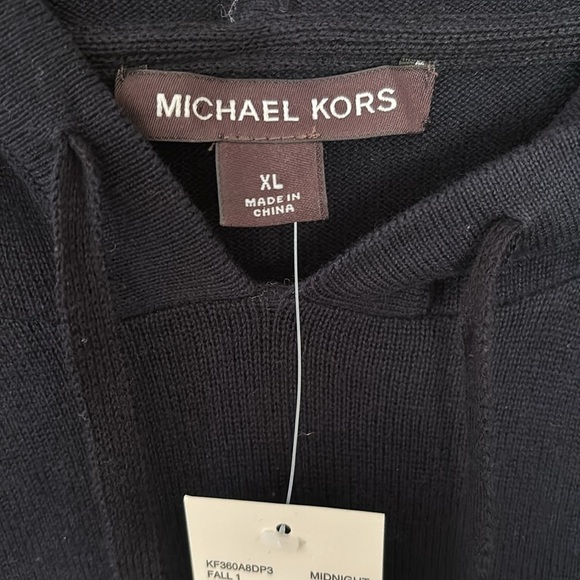 Men’s Michael Kors Hooded Lightweight Sweater, Midnight Blue, XL - Picture 3 of 6